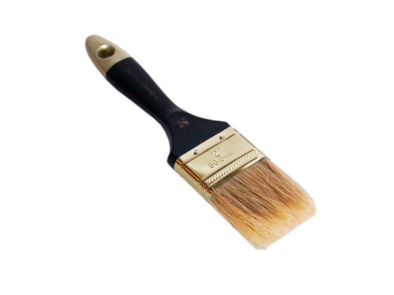 Кисть "SANTOOL" плоская ПРОФИ 3" натуральная щетина деревянная ручка
