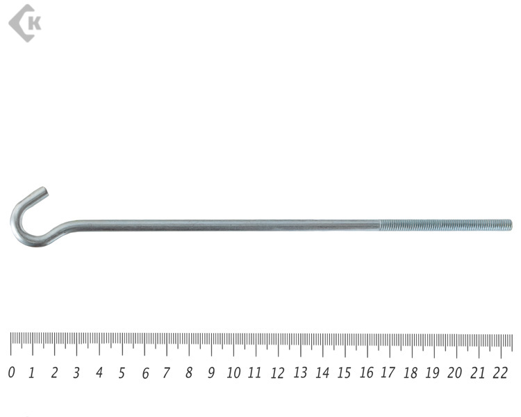 Крюк с метрической резьбой  м6х200 (1шт)ф