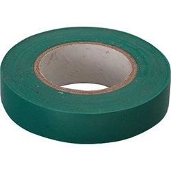 Лента клейкая изоляционная, ПВХ, зеленая, клей - синтетический каучук, 19ммх20м, толщина 13мкм,(шт.)