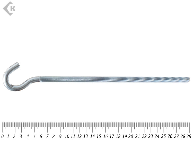 Крюк с метрической резьбой м10х250 (1шт)ф