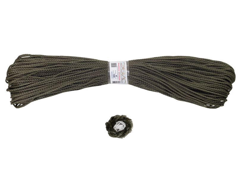 Веревка полипропиленовая вязанная д 4 мм цветная ХАКИ (100 м)