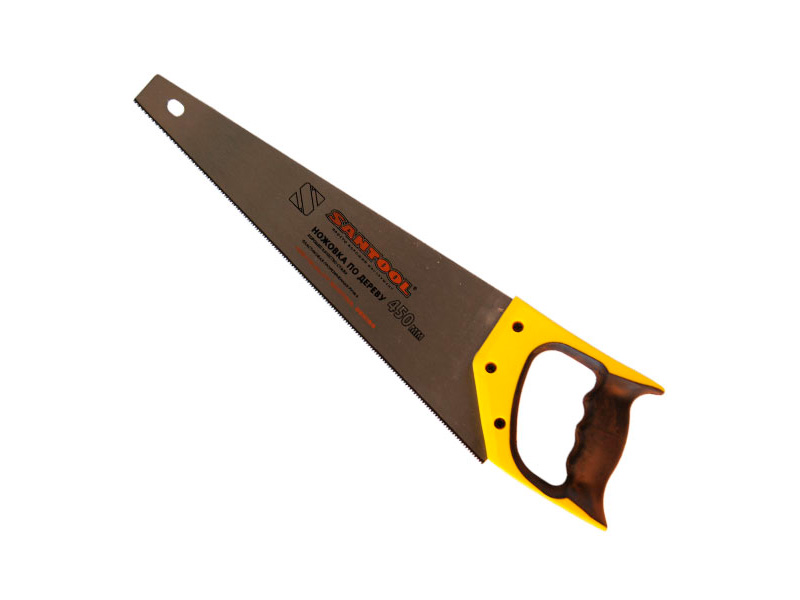 Ножовка "SANTOOL" по дереву 450 мм, зуб 2 мм c двухкомпонентной ручкой  TPI 12