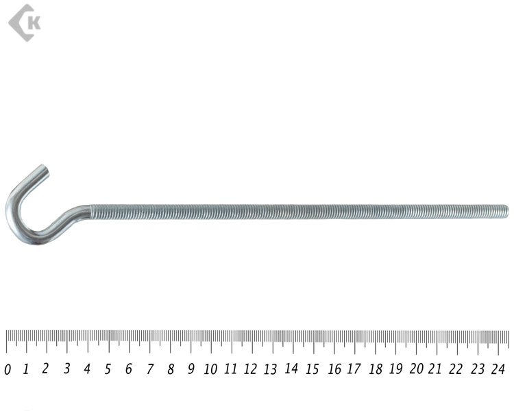 Крюк с метрической резьбой  м8х210 (1шт)ф